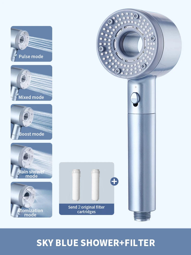 Hand Shower High Pressure Handheld Shower 5 Models Universal Adaptation Bathroom 