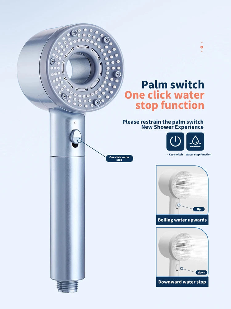 Hand Shower High Pressure Handheld Shower 5 Models Universal Adaptation Bathroom 