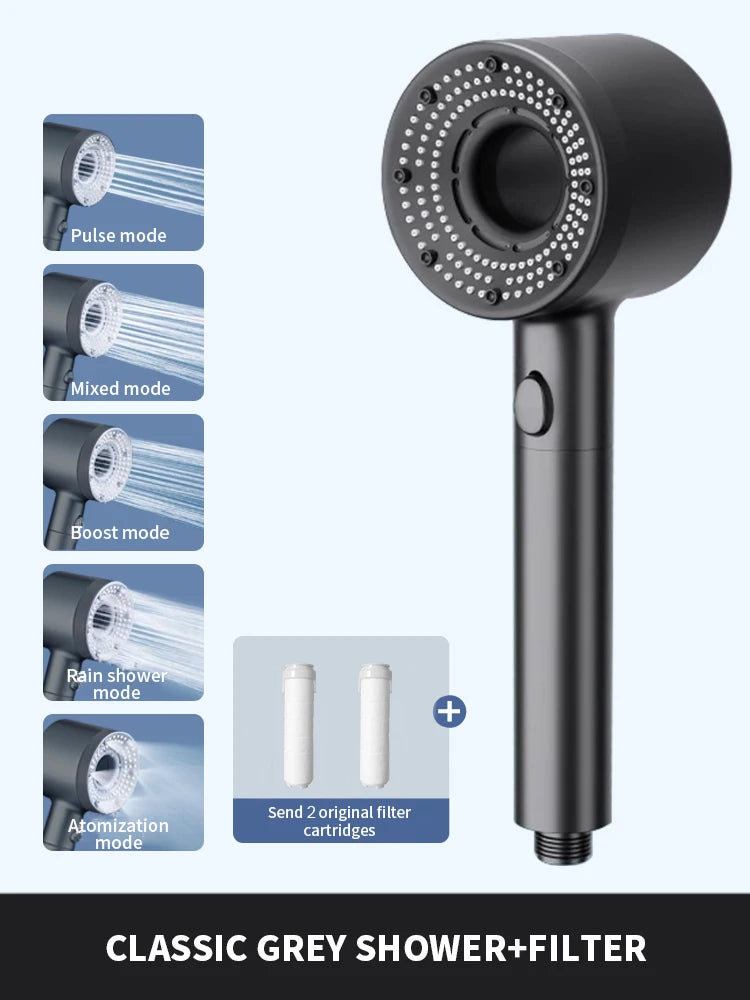 Hand Shower High Pressure Handheld Shower 5 Models Universal Adaptation Bathroom 