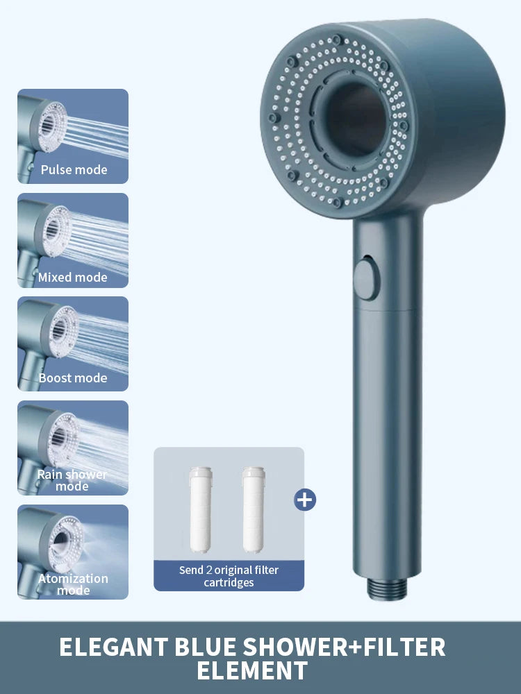 Hand Shower High Pressure Handheld Shower 5 Models Universal Adaptation Bathroom 